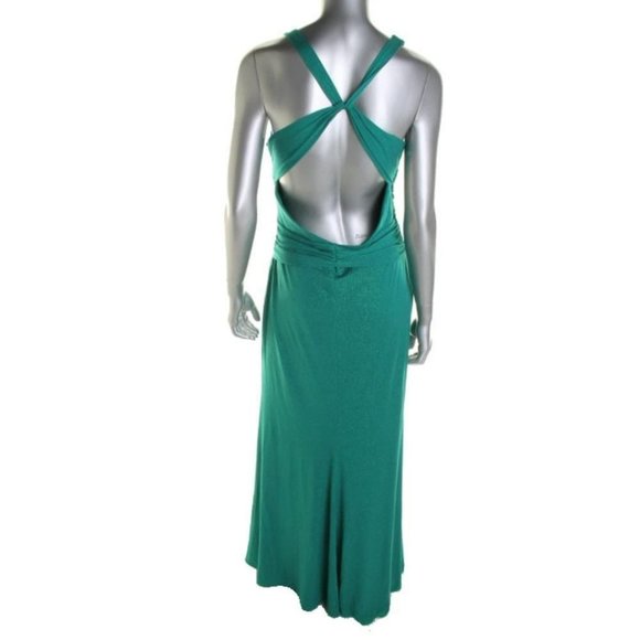 Shelli Segal Laundry Prom Green Sparkle Sexy Evening Gown Size 14 NWOT - Picture 2 of 5